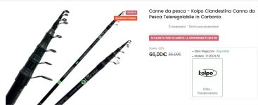 Kolpo Clandestina Canna da Pesca Teleregolabile in Carbonio  Acquista Online  Pescaloccasione ...jpg