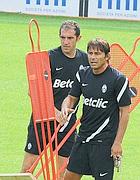 Stellini e Conte durante un allenamento della Juve (Ipp)